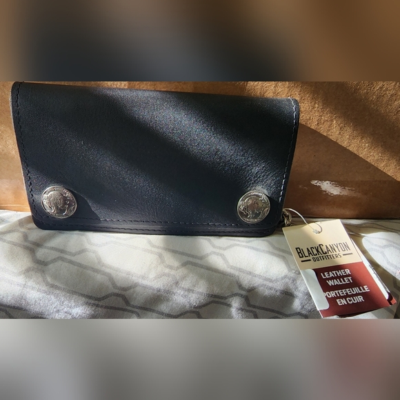 Leather Buffalo Nickel Black Wallet NWT - Picture 3 of 6
